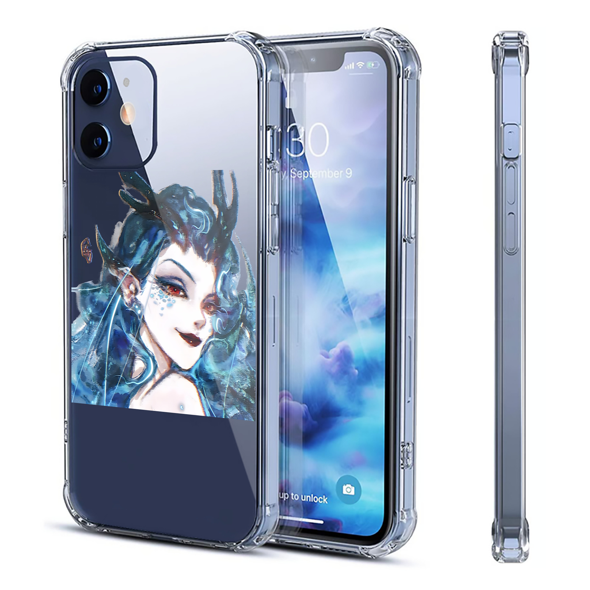 （画像用） Ne Zha 2 ナタ 魔童の大暴れ 【iPhone 12シリーズ対応】透明スマホケース（クリアソフトケース）